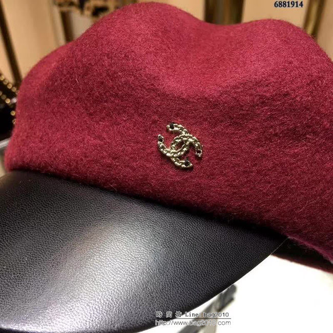 CHANEL香奈兒 2018秋冬南瓜貝蕾帽 6881914 LLWJ5487